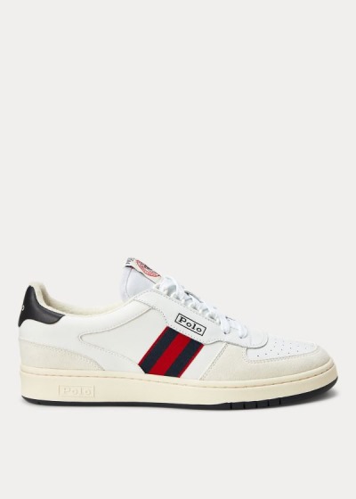 Polo Ralph Lauren Court Læder Sneakers Herre Danmark (FVDSZ4769)